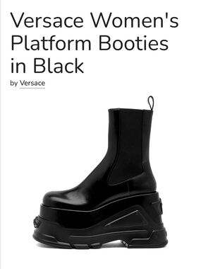 VERSACE Black Platform Boots